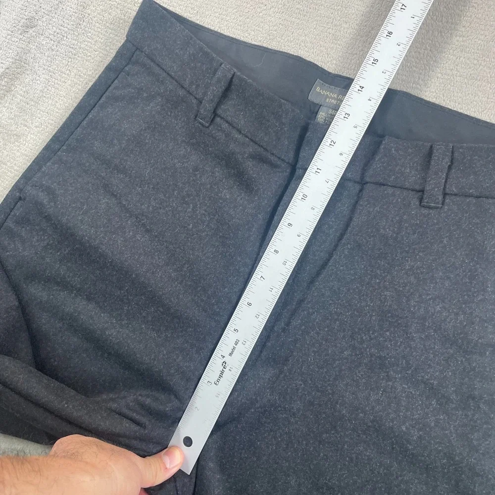 Vintage Banana Republic Stretch Pants‎ Men 34x31 Charcoal Grey Wool Blend Preppy